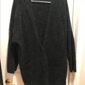 Eileen Fisher mohair sweater. Charcoal grey